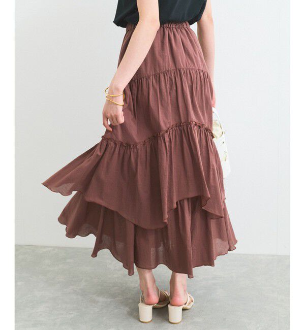 VIS「ボイルティアードスカート」|スカート|