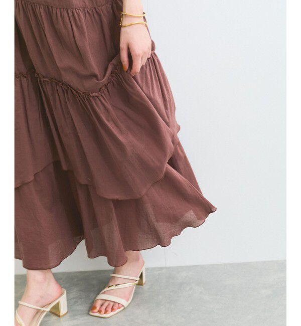 VIS「ボイルティアードスカート」|スカート|