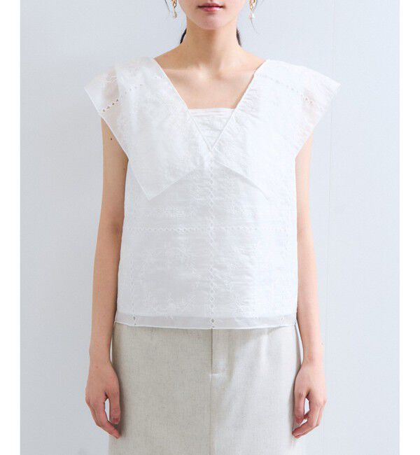 VIS「コンパクトビッグカラーブラウス」|シャツ・ブラウス|