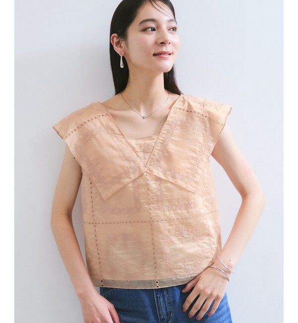 VIS「コンパクトビッグカラーブラウス」|シャツ・ブラウス|ピンク(63)