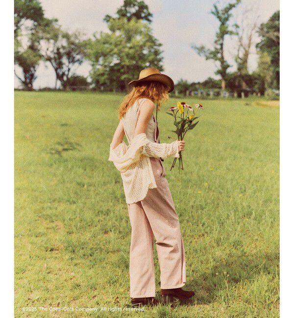 VIS「【Coca-Cola】VIS別注エンブロイダリーサロペット」|オールインワン|