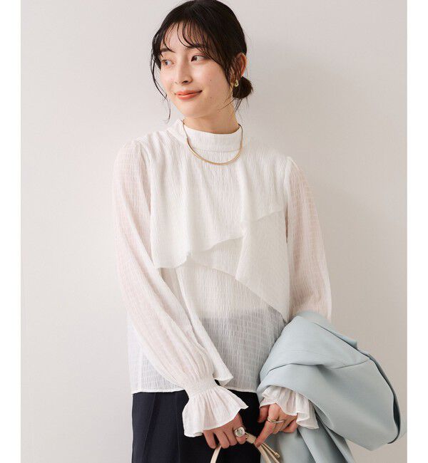 VIS「アシンメトリーティアードブラウス」|シャツ・ブラウス|ホワイト(10)