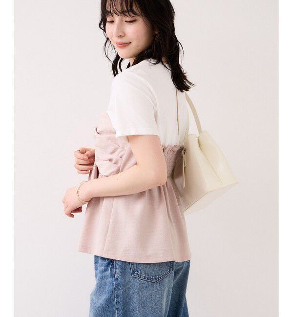 VIS「美easyリネンライクリボンビスチェトップス/イージーケア・接触冷感・セットアップ対応」|Tシャツ・カットソー|