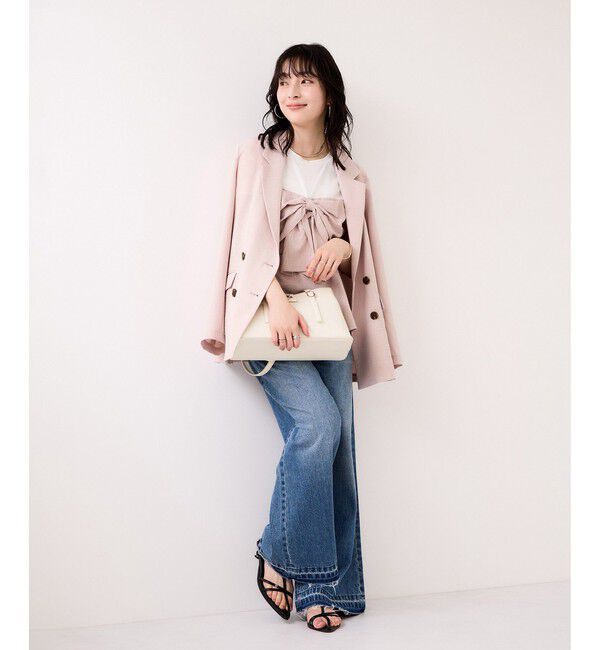 VIS「美easyリネンライクリボンビスチェトップス/イージーケア・接触冷感・セットアップ対応」|Tシャツ・カットソー|