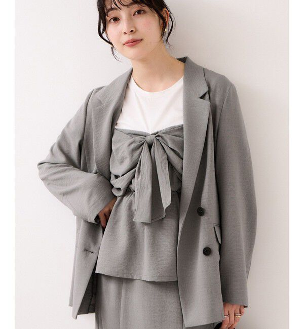 VIS「美easyリネンライクリボンビスチェトップス/イージーケア・接触冷感・セットアップ対応」|Tシャツ・カットソー|