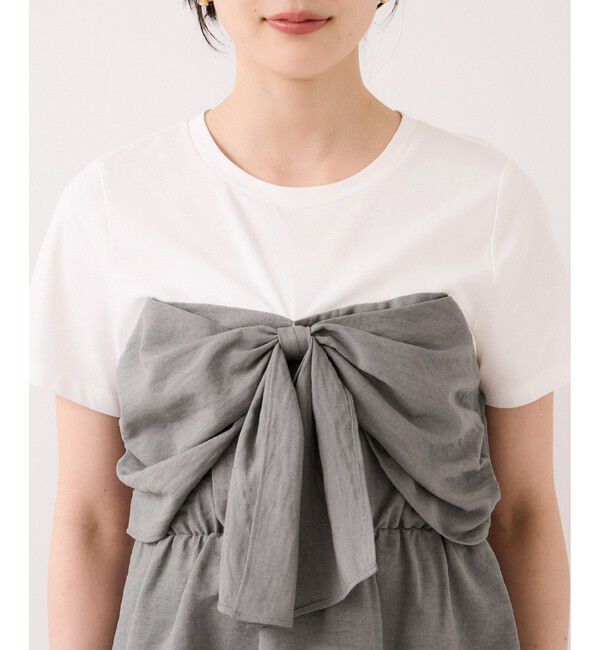 VIS「美easyリネンライクリボンビスチェトップス/イージーケア・接触冷感・セットアップ対応」|Tシャツ・カットソー|