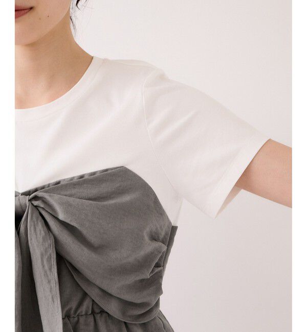 VIS「美easyリネンライクリボンビスチェトップス/イージーケア・接触冷感・セットアップ対応」|Tシャツ・カットソー|