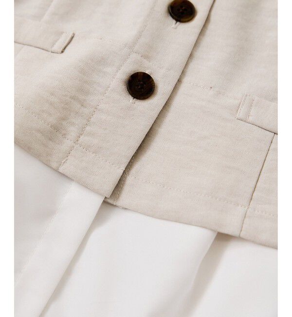 VIS「美easy前開きビスチェドッキングシャツ/イージーケア・接触冷感・セットアップ対応」|シャツ・ブラウス|