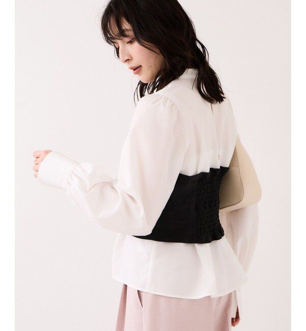 VIS「美easy前開きビスチェドッキングシャツ/イージーケア・接触冷感・セットアップ対応」|シャツ・ブラウス|