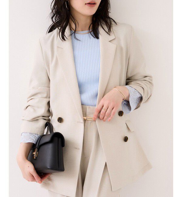 VIS「美easyリネンライクテーラードジャケット/イージーケア・接触冷感・セットアップ対応」|テーラードジャケット|