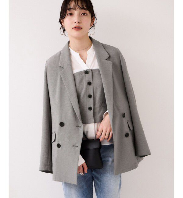 VIS「美easyリネンライクテーラードジャケット/イージーケア・接触冷感・セットアップ対応」|テーラードジャケット|