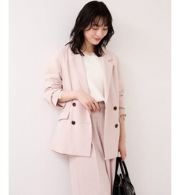 VIS「美easyリネンライクテーラードジャケット/イージーケア・接触冷感・セットアップ対応」|テーラードジャケット|