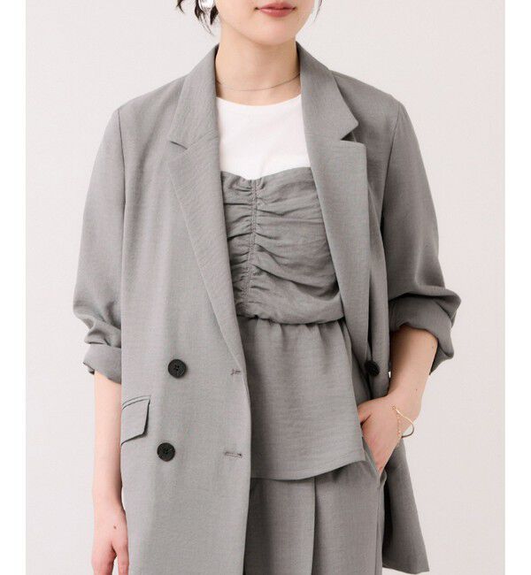 VIS「美easyリネンライクテーラードジャケット/イージーケア・接触冷感・セットアップ対応」|テーラードジャケット|
