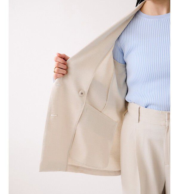 VIS「美easyリネンライクテーラードジャケット/イージーケア・接触冷感・セットアップ対応」|テーラードジャケット|