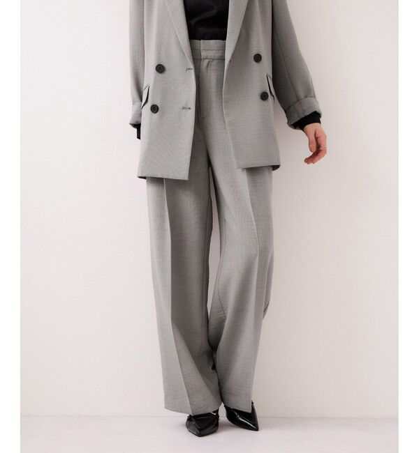 VIS「美easyリネンライクワイドパンツ/イージーケア・接触冷感・セットアップ対応」|チノ|