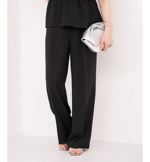 VIS「美easyリネンライクワイドパンツ/イージーケア・接触冷感・セットアップ対応」|チノ|