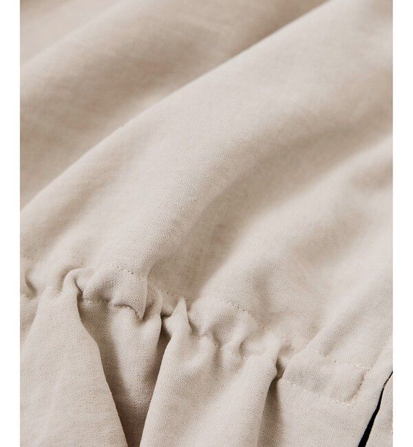 VIS「美easyリネンライクジップ裾フリルブルゾン/イージーケア・接触冷感」|ブルゾン・スタジャン|