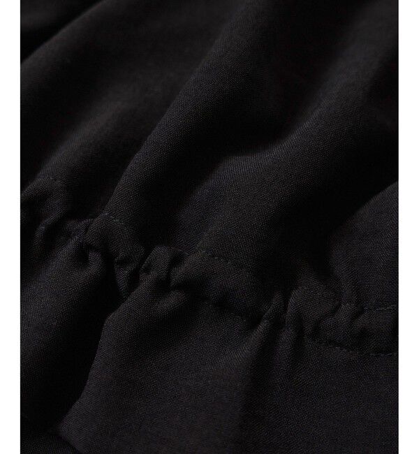 VIS「美easyリネンライクジップ裾フリルブルゾン/イージーケア・接触冷感」|ブルゾン・スタジャン|