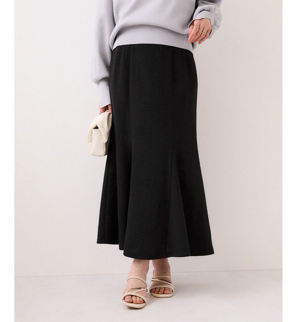 VIS「美easyリネンライクマーメイドスカート/イージーケア・接触冷感・セットアップ対応」|スカート|ブラック(01)