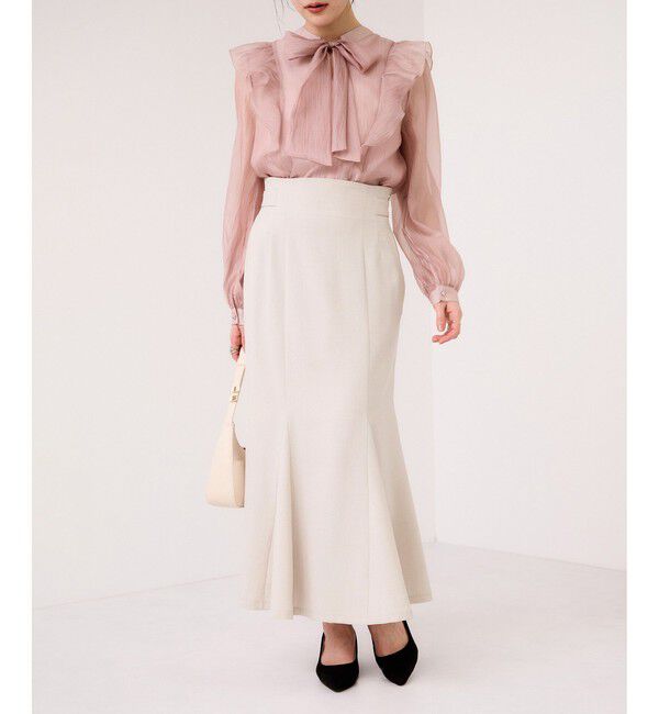 VIS「美easyリネンライクマーメイドスカート/イージーケア・接触冷感・セットアップ対応」|スカート|