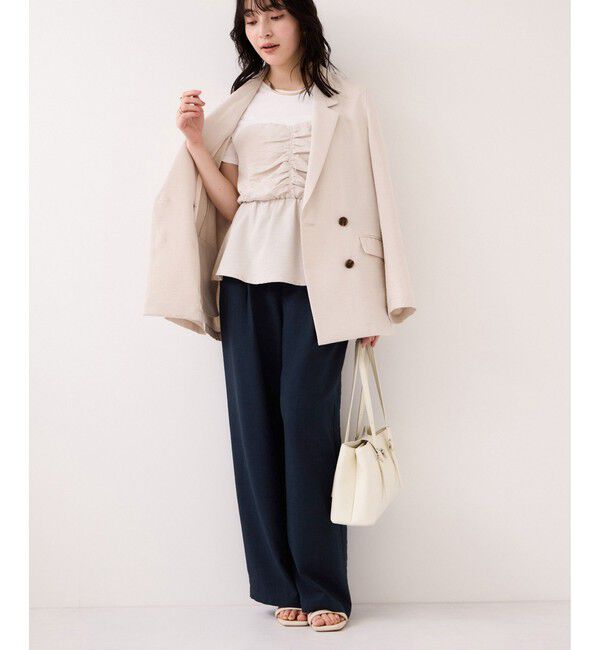 VIS「【WEB限定】美easyイージーパンツ/イージーケア・接触冷感」|チノ|