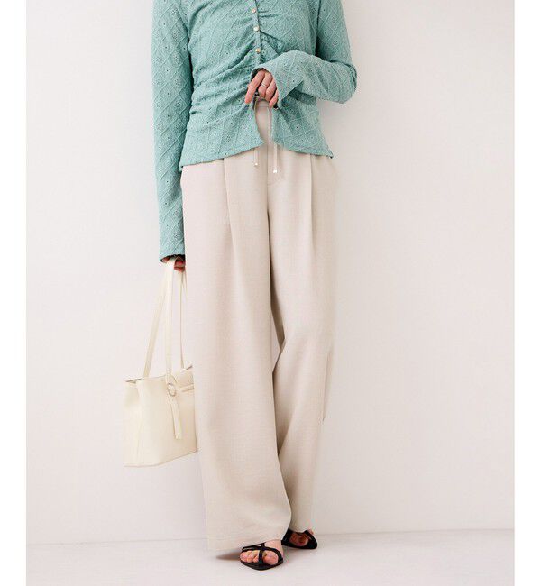 VIS「【WEB限定】美easyイージーパンツ/イージーケア・接触冷感」|チノ|