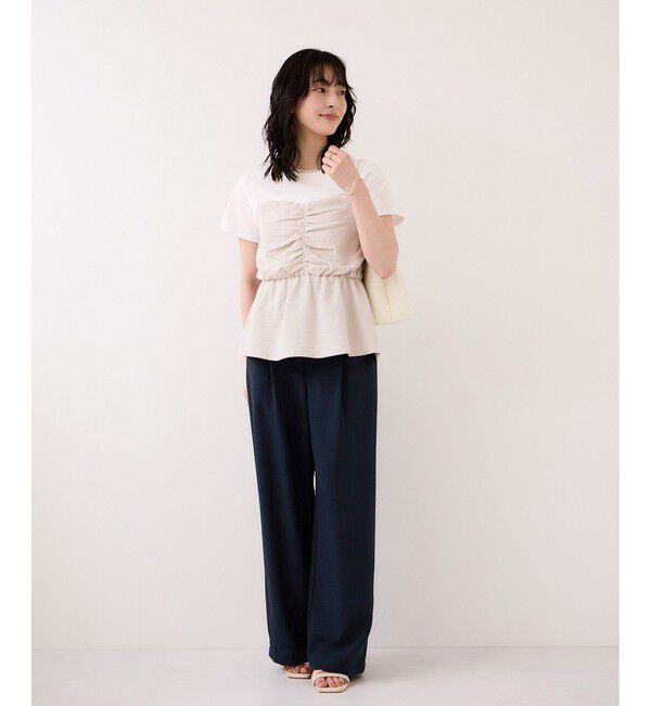 VIS「【WEB限定】美easyイージーパンツ/イージーケア・接触冷感」|チノ|