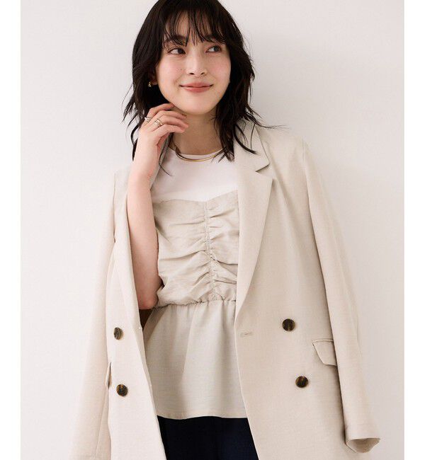 VIS「【WEB限定】美easyリネンライクシャーリングビスチェドッキングトップス/イージーケア・接触冷感」|Tシャツ・カットソー|キナリ(16)