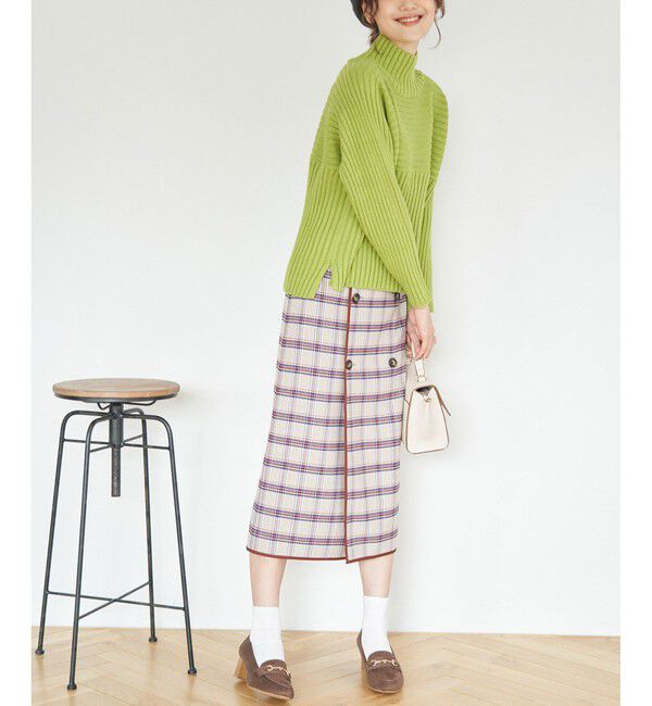 Rope&rsquo;Picnic「チェック＆無地リバーシブルスカート」|スカート|