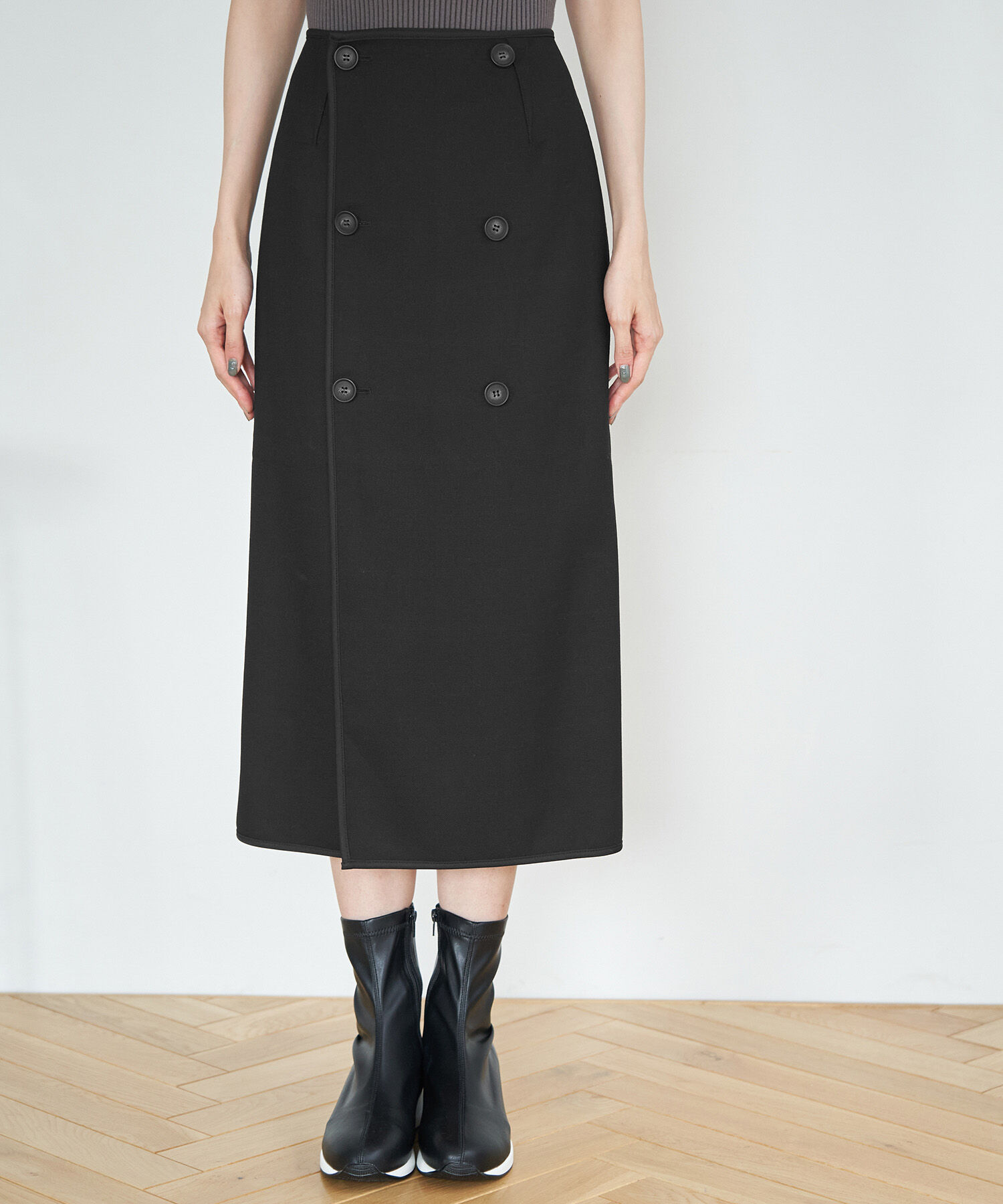 Rope&rsquo;Picnic「チェック＆無地リバーシブルスカート」|スカート|