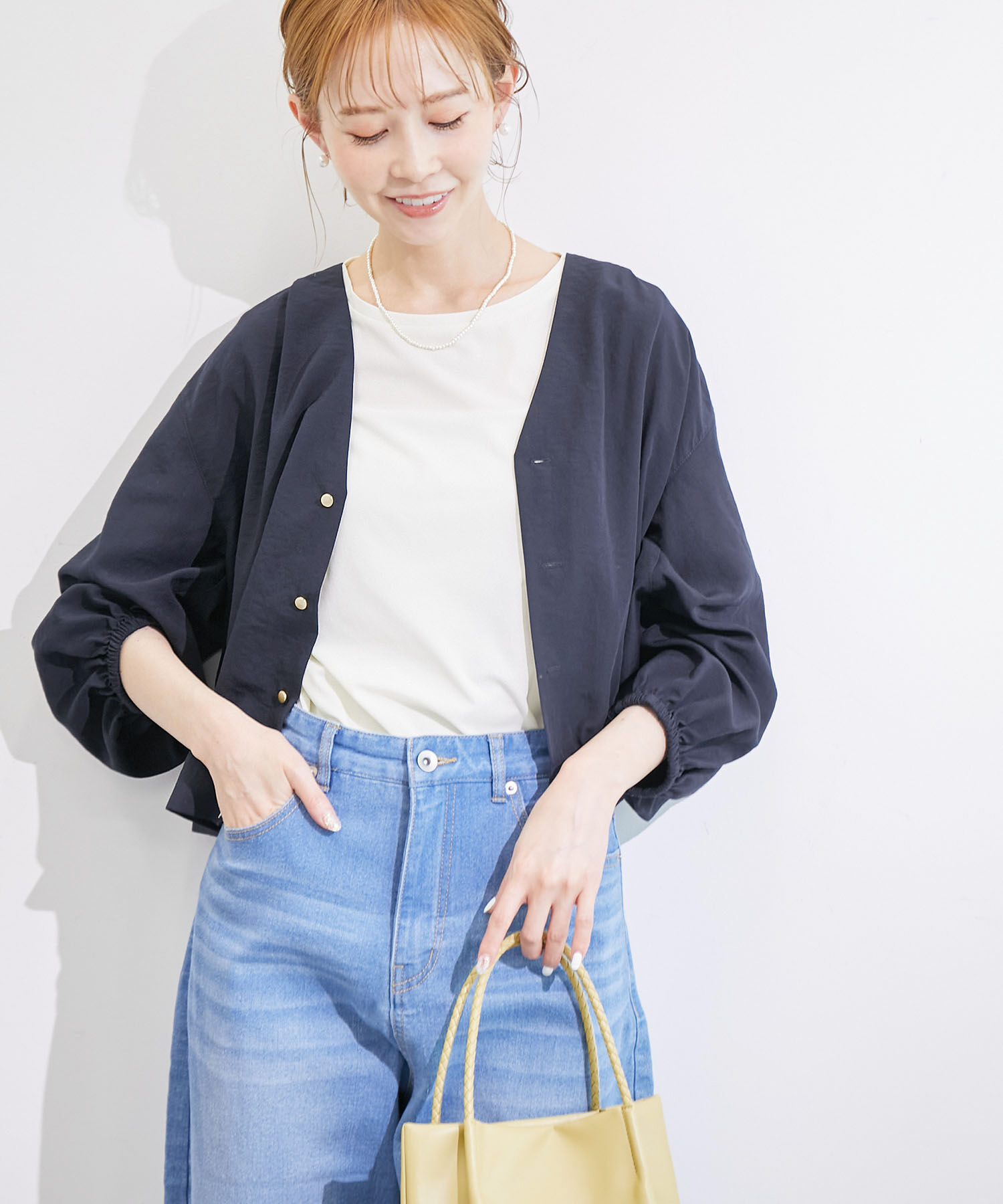 Rope&rsquo;Picnic「【新色追加】ショートレングスブラウスカーディガン」|カーディガン|