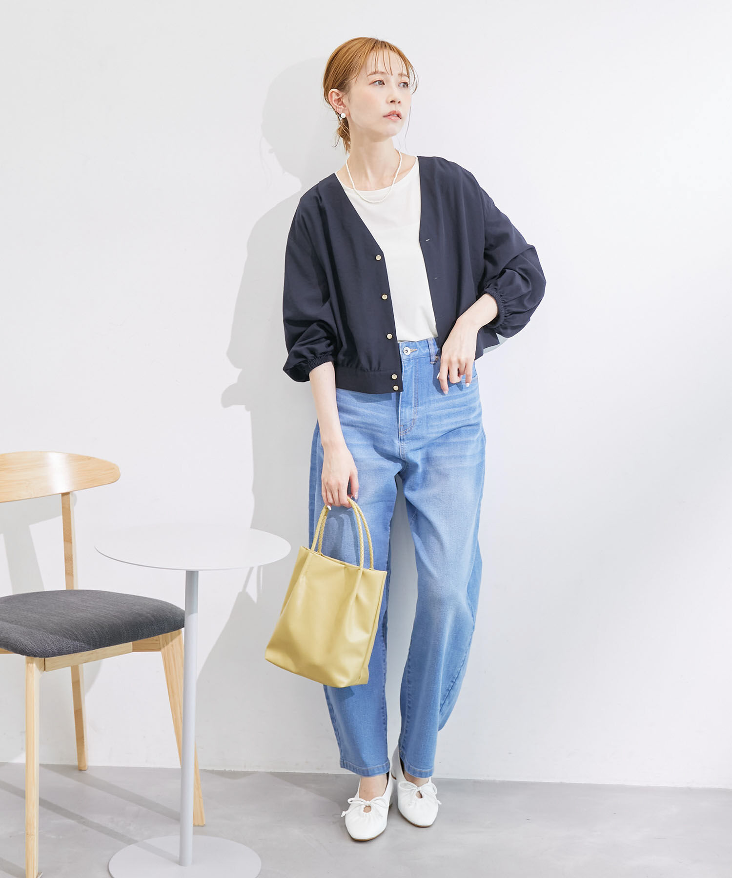 Rope&rsquo;Picnic「【新色追加】ショートレングスブラウスカーディガン」|カーディガン|