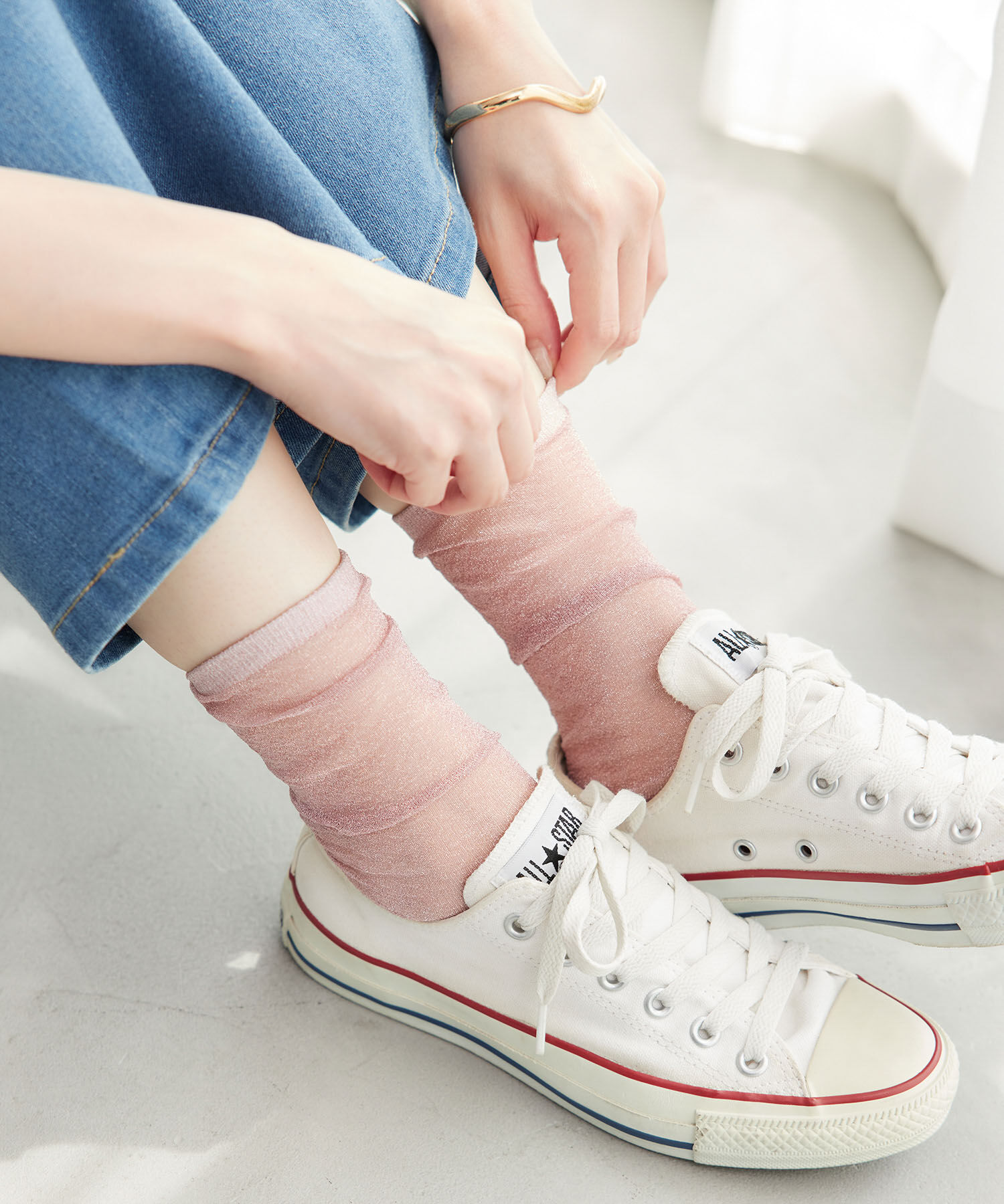 ROPE PICNIC PASSAGE「シアーラメソックス」|ソックス|ピンク(63)