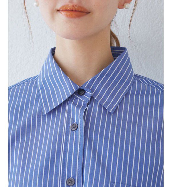 Rope&rsquo;Picnic「【花粉ガード・防シワ】クロップドシャツ」|シャツ・ブラウス|