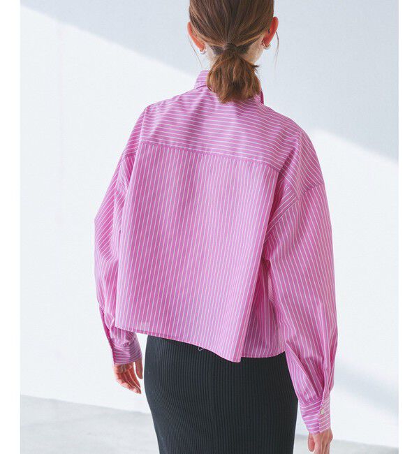 Rope&rsquo;Picnic「【花粉ガード・防シワ】クロップドシャツ」|シャツ・ブラウス|