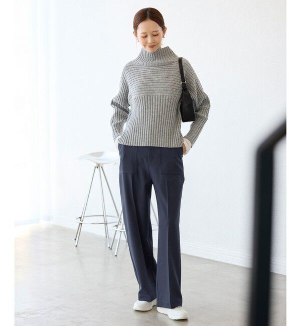 Rope&rsquo;Picnic「【3サイズ展開】ベイカーパンツ/防シワ・マシンウォッシャブル」|チノ|