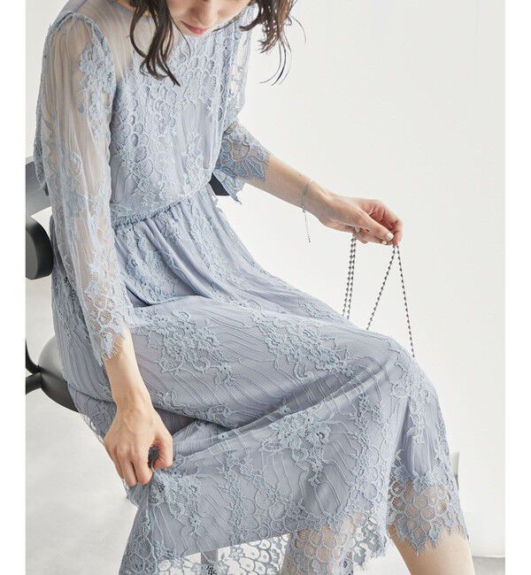 Rope&rsquo;Picnic「【Mon E&rsquo;toile/モンエトワール】【結婚式にも】レースDRESS」|ドレス|