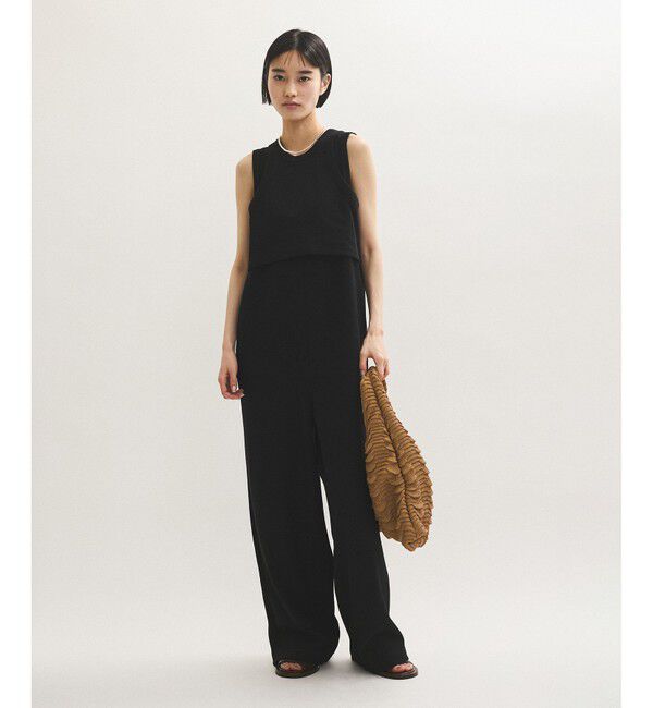 ADAM ET ROPE'「【サステナブル】Wフェイスジャージーセットロンパース」|オールインワン|