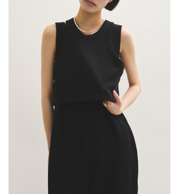 ADAM ET ROPE'「【サステナブル】Wフェイスジャージーセットロンパース」|オールインワン|