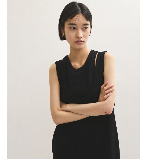 ADAM ET ROPE'「【サステナブル】Wフェイスジャージーセットロンパース」|オールインワン|