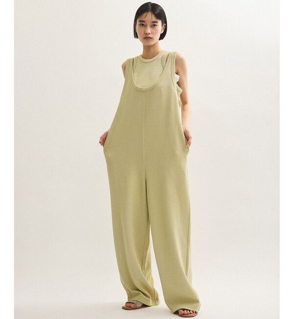 ADAM ET ROPE'「【サステナブル】Wフェイスジャージーセットロンパース」|オールインワン|