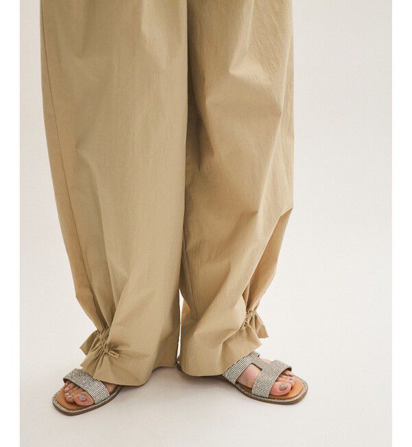 ADAM ET ROPE'「【新色追加】・【撥水】ウエストタックイージーパンツ」|チノ|