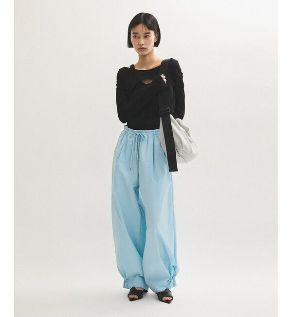 ADAM ET ROPE'「【新色追加】・【撥水】ウエストタックイージーパンツ」|チノ|