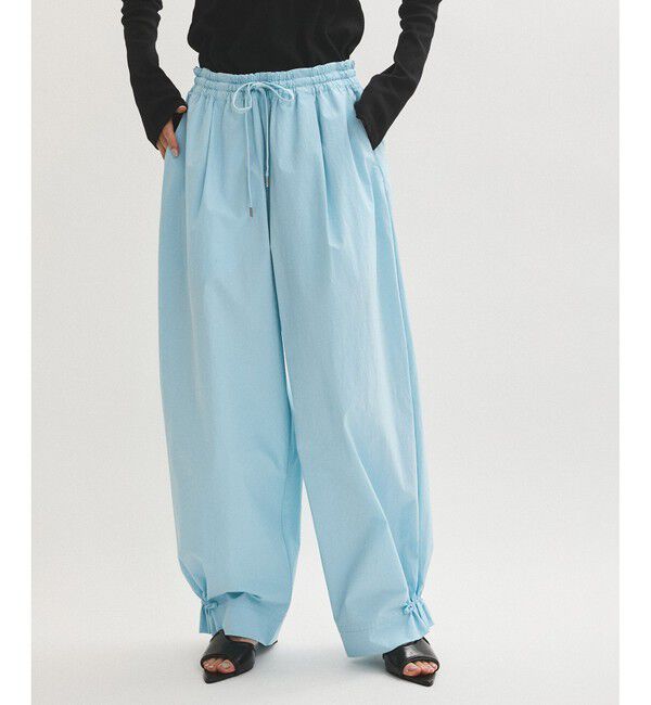 ADAM ET ROPE'「【新色追加】・【撥水】ウエストタックイージーパンツ」|チノ|