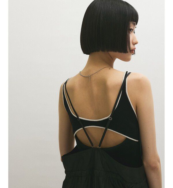 ADAM ET ROPE'「カラーブレードニットタンクトップ」|タンクトップ|ブラック(01)