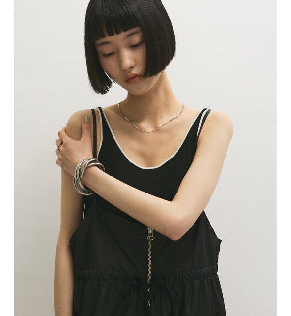 ADAM ET ROPE'「カラーブレードニットタンクトップ」|タンクトップ|