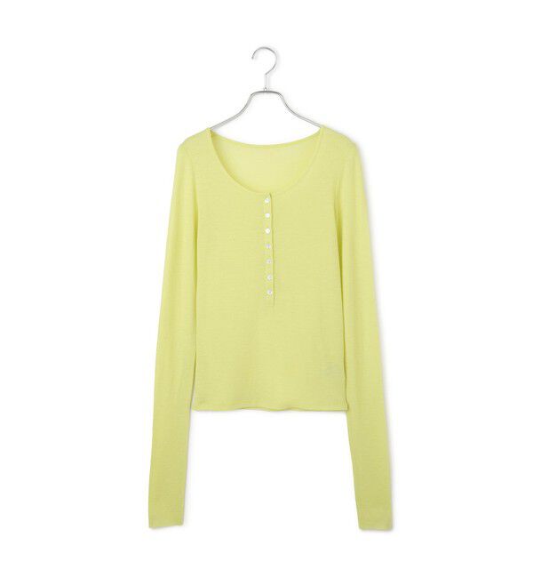 ADAM ET ROPE'「ヘンリーネックカットオフウールプルオーバー」|Tシャツ・カットソー|