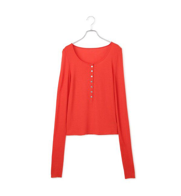 ADAM ET ROPE'「ヘンリーネックカットオフウールプルオーバー」|Tシャツ・カットソー|