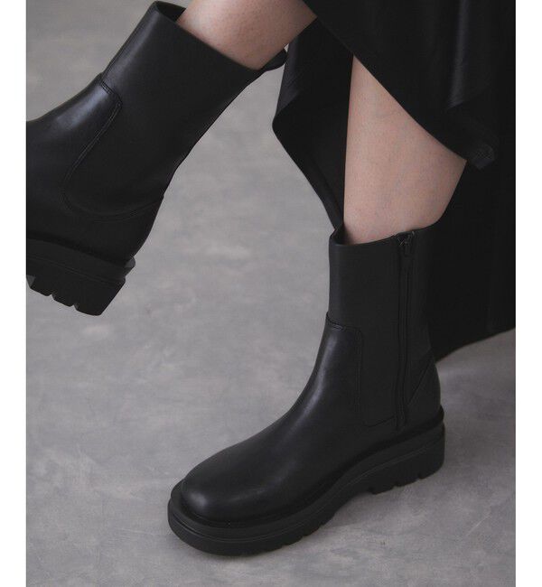 ADAM ET ROPE'「トラックソールストレッチブーツ」|ロングブーツ|