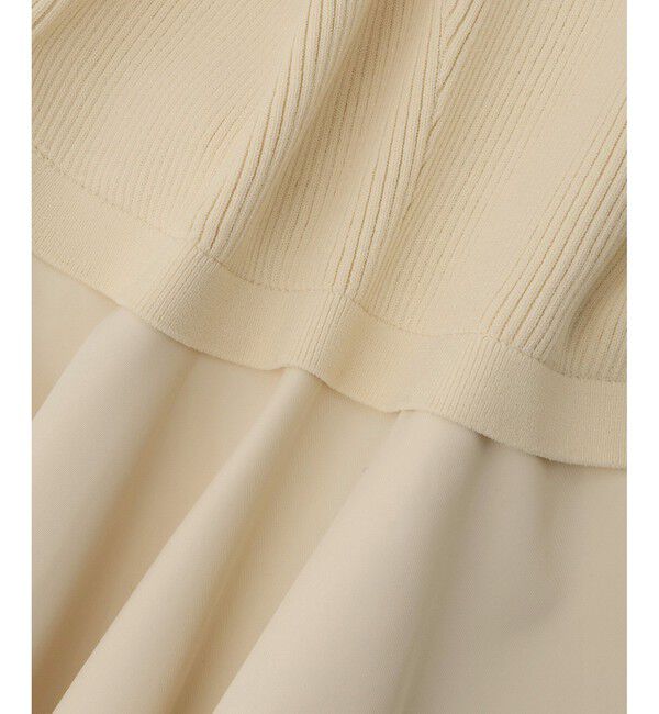 ADAM ET ROPE'「【サステナブル】・【定番人気】ペプラムコンビニットプルオーバー」|Tシャツ・カットソー|